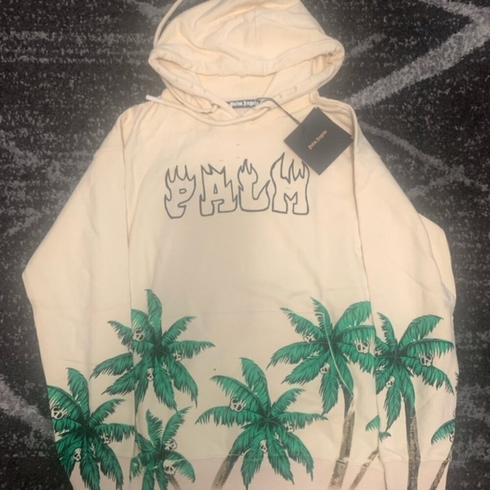 Palm Angels Fire Skull Palm Tree Hoodie Men’s Large, Medium, Small